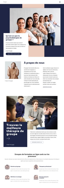 Différents Types De Thérapie De Groupe Modèle HTML5