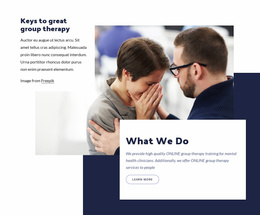 Keys To Group Therapy - Simple Website Template