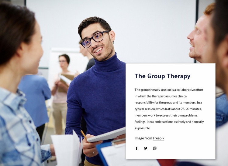 The group therapy Html Code Example