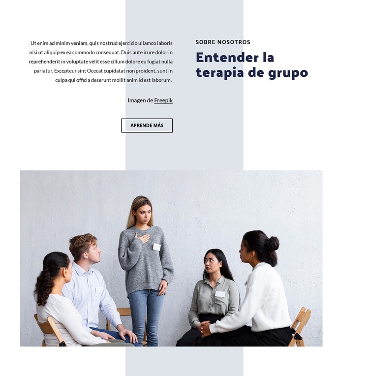 Entender la terapia de grupo Creador de sitios web HTML