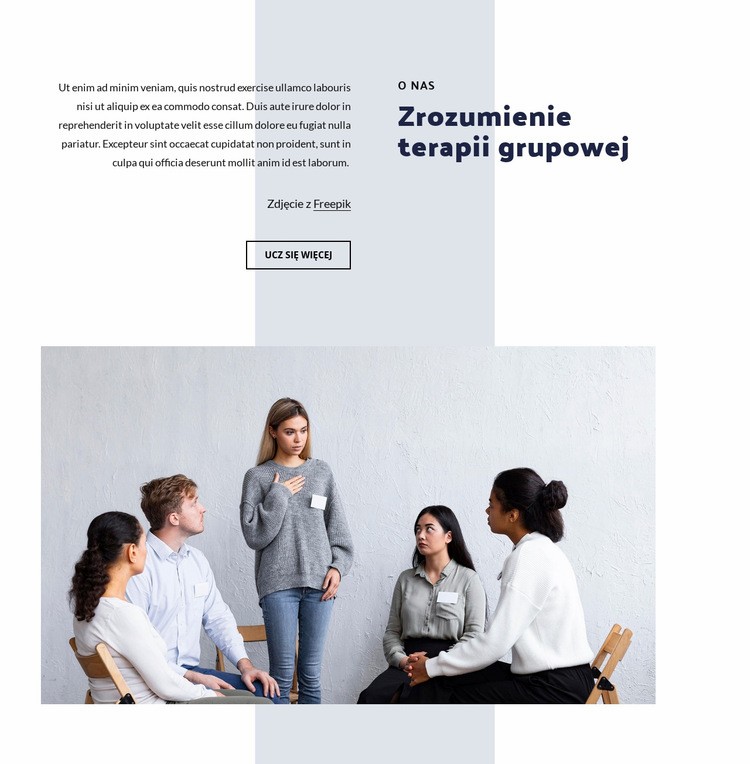 Zrozumienie terapii grupowej Szablon HTML5