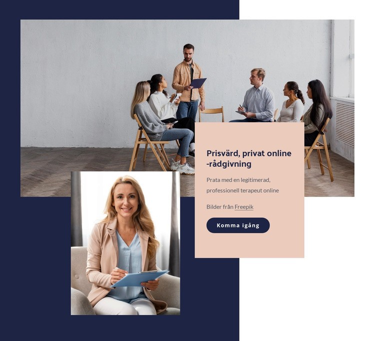 Prisvärd, privat online -rådgivning CSS -mall