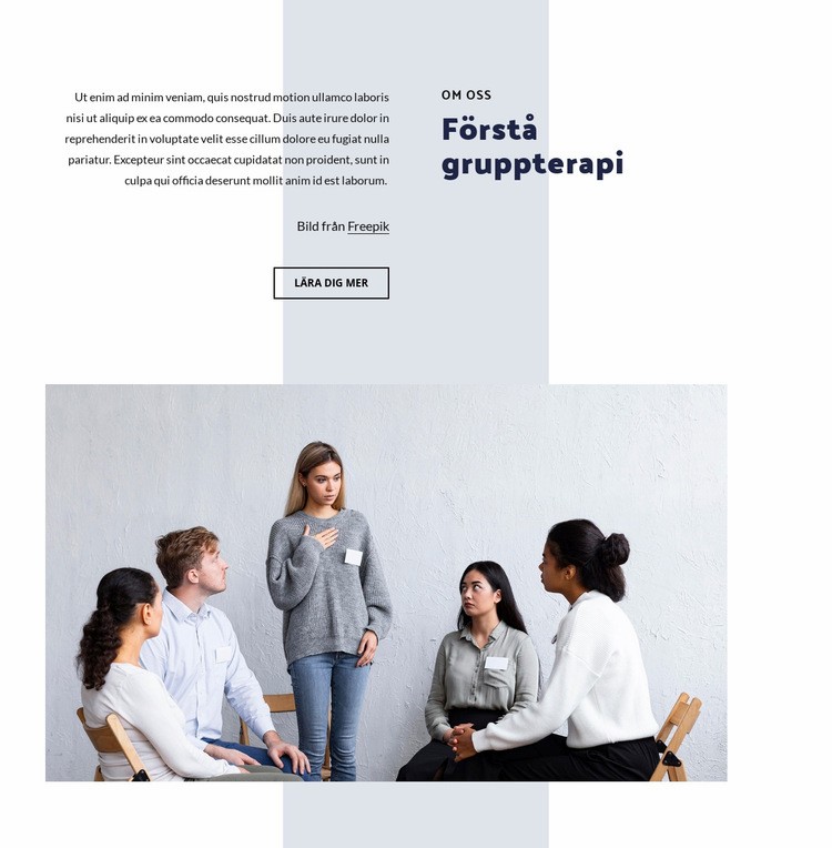 Förstå gruppterapi Hemsidedesign