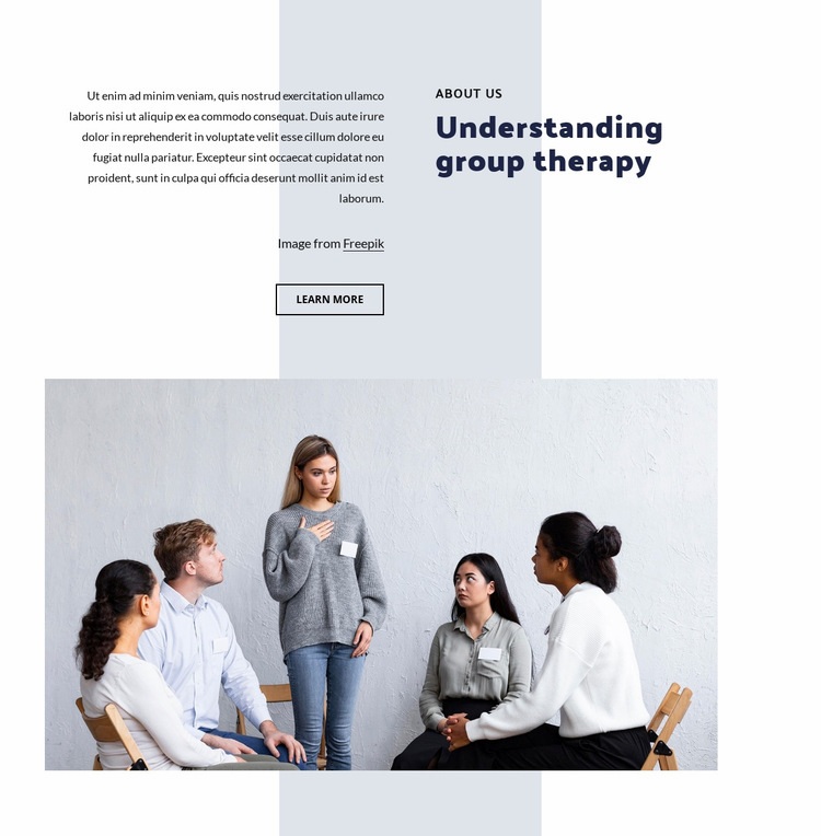 Understanding group therapy Web Page Design