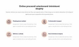 Online Procesní Tréninková Skupina - Šablona Pro Přidání Prvků Na Stránku