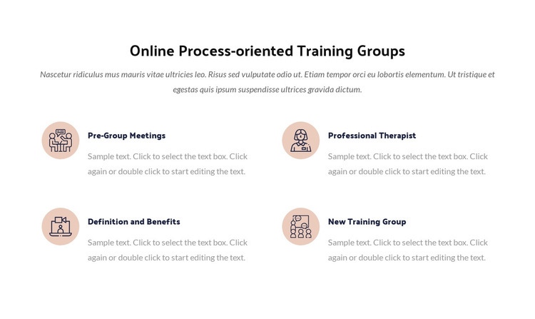 Online process training group Elementor Template Alternative