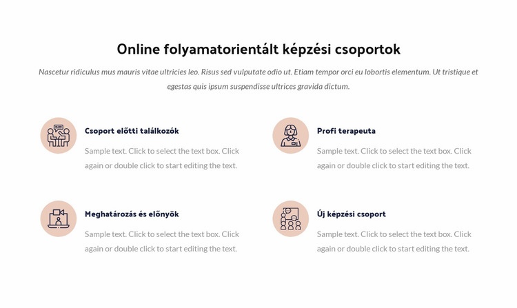 Online folyamatoktató csoport CSS sablon