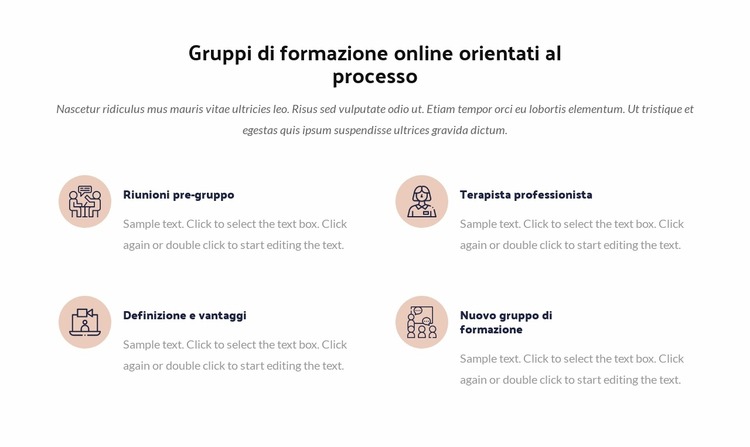 Gruppo di formazione sul processo online Modello Joomla