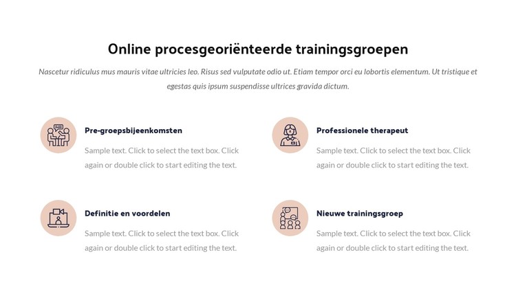 Online procestrainingsgroep CSS-sjabloon