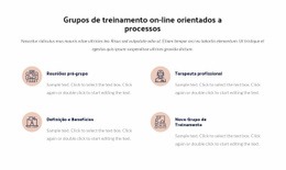 Designer De Site Para Grupo De Treinamento De Processo Online