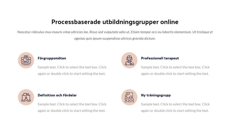 Online processutbildningsgrupp CSS -mall