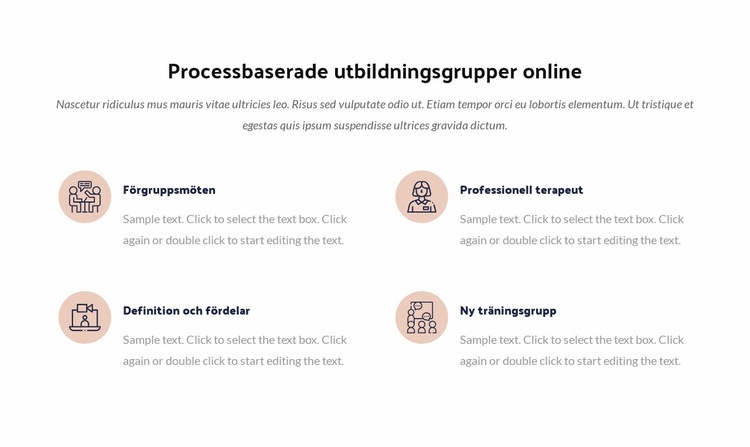 Online processutbildningsgrupp WordPress -tema