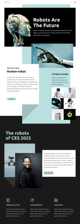 Robotic future technology CSS Templates
