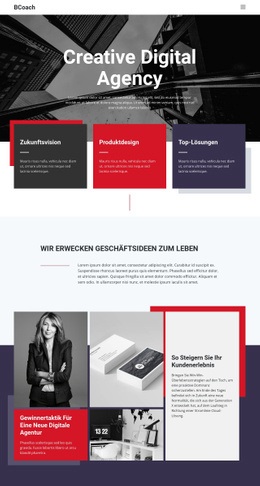 Digitale Geschäftsagentur - HTML Layout Builder