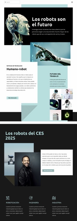 Tecnología robótica del futuro Diseños de sitios web