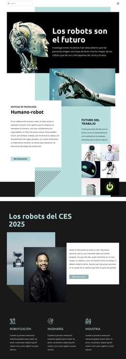 Tecnología robótica del futuro Plantillas HTML