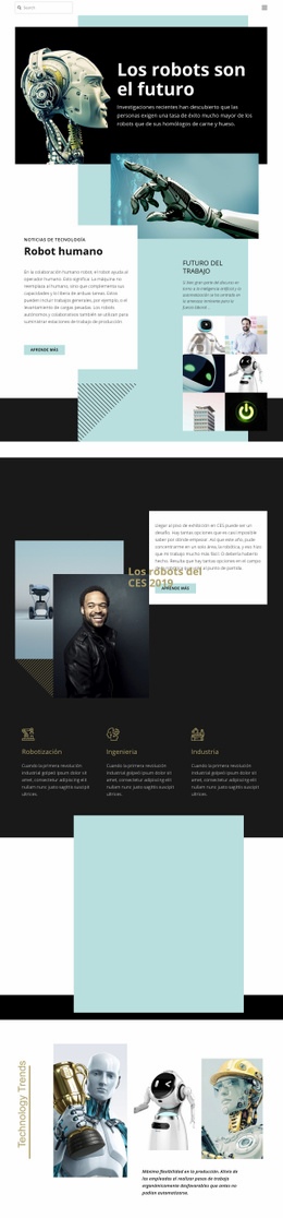 Tecnología robótica del futuro Plantillas de una página