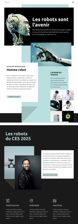 Technologie du futur robotique Modèles CSS