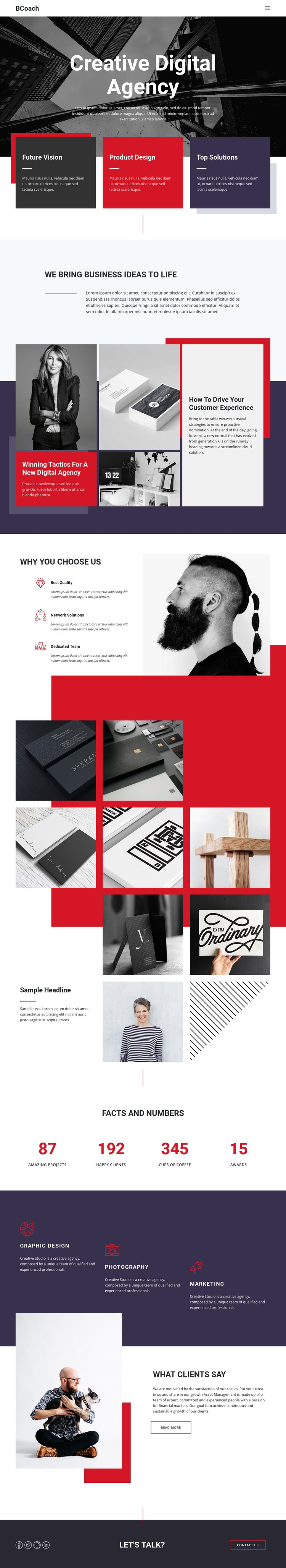 Digital business agency Homepage Design
