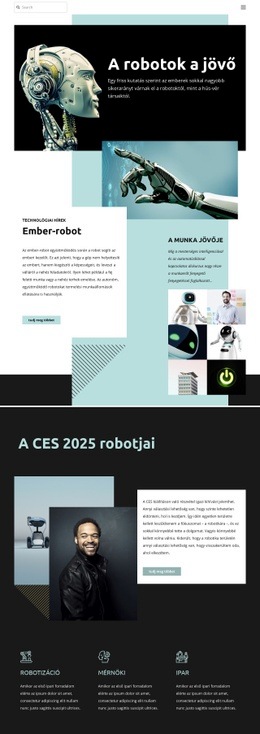 Robotic future technology Weboldal tervezés