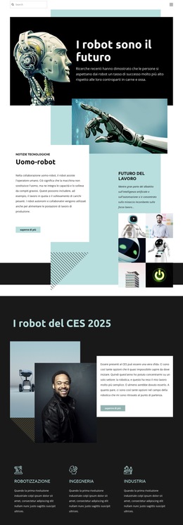 Tecnologia robotica del futuro Modelli di siti web