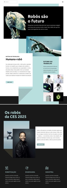 Tecnologia robótica do futuro Modelos de site