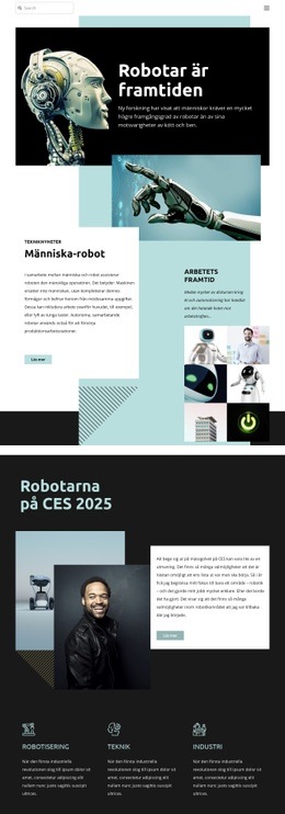 Robotic future technology HTML-mallar