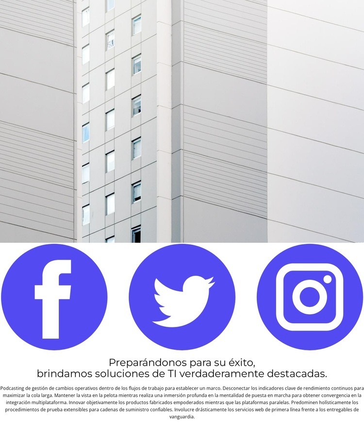 Nuestras redes sociales Plantilla HTML5