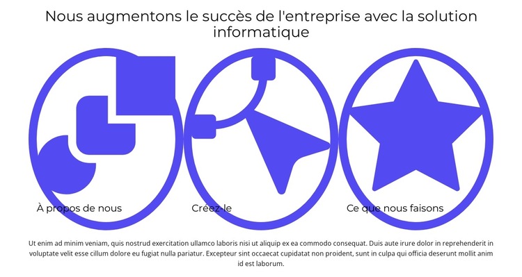 De l'idée à la réalisation Modèle de site Web