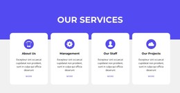Services and destinations Website Mockup