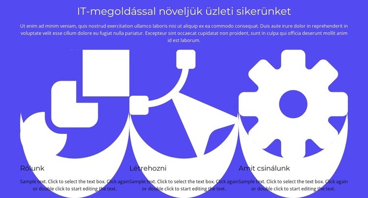 Kerek jellemzők Weboldal sablon