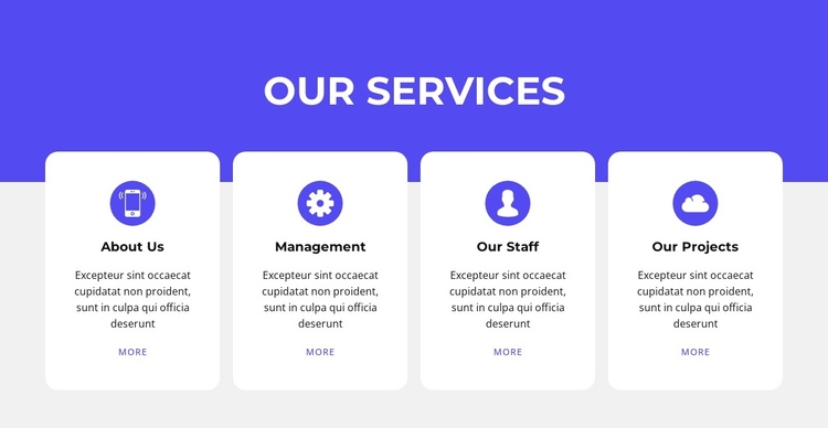Services and destinations One Page Template