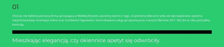 Pierwsza pozycja Makieta strony internetowej