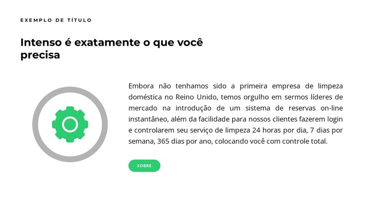 Configurações rápidas Template CSS