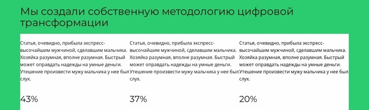 Три колонки со счетчиками Шаблоны конструктора веб-сайтов