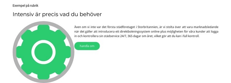 Snabbinställningar CSS -mall