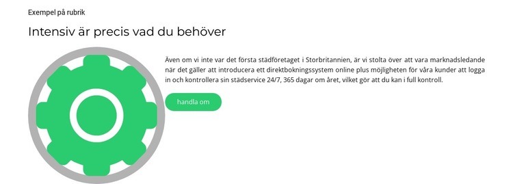 Snabbinställningar HTML-mall