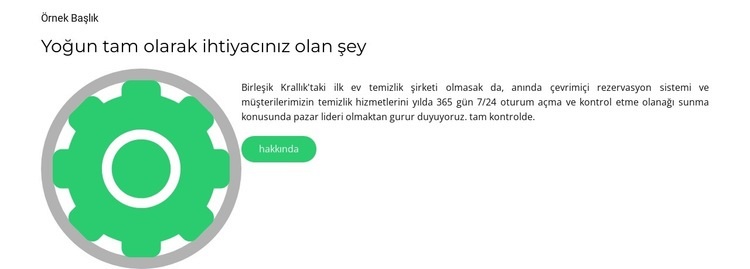 Hızlı Ayarlar Açılış sayfası