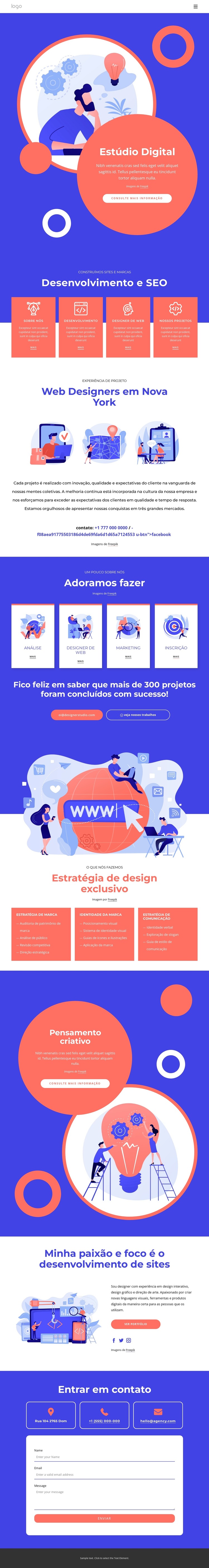 estúdio de design interativo Tema WordPress