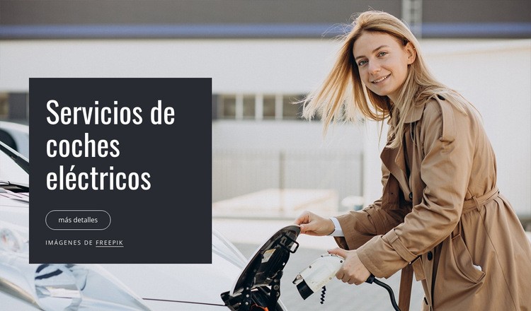 Servicios de coches eléctricos Plantillas de creación de sitios web