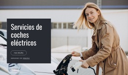 Secciones De La Página De Inicio Para Servicios De Coches Eléctricos