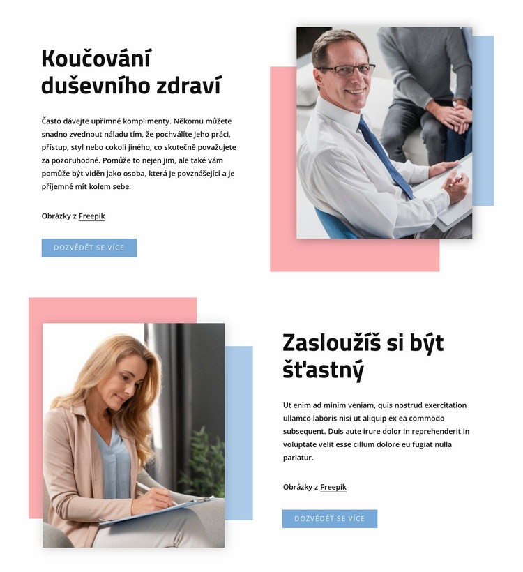 Koučování duševního zdraví Téma WordPress