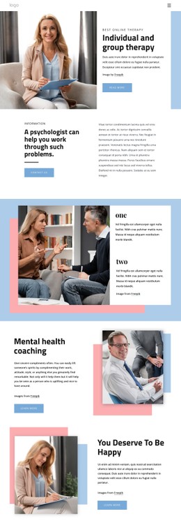 Undividual And Group Therapy Clean And Minimal Template