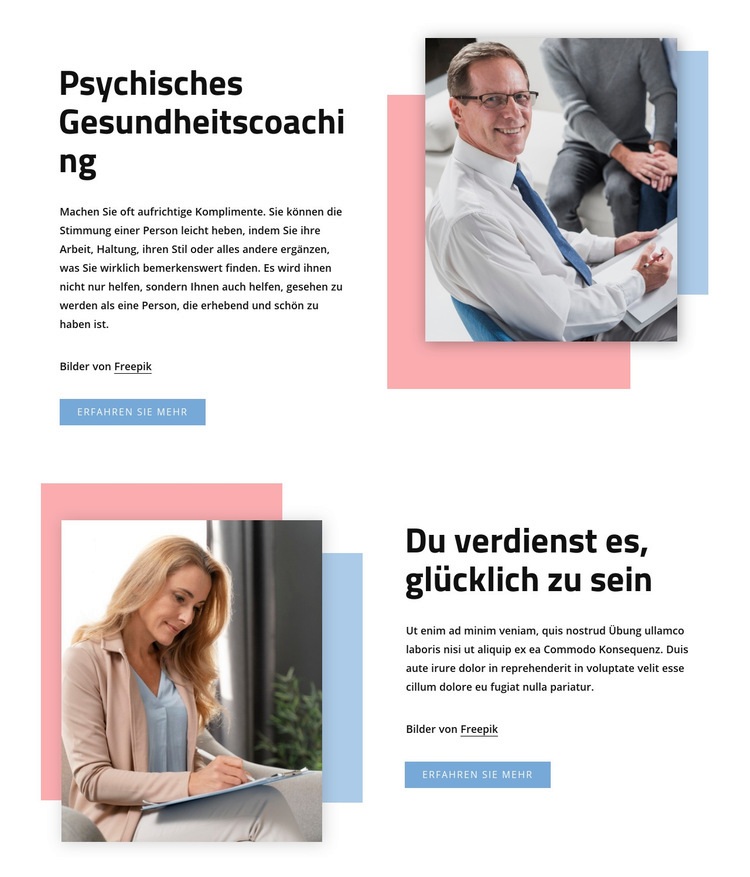 Psychisches Gesundheitscoaching HTML Website Builder