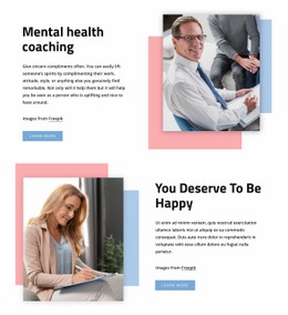 Theme Layout Functionality For Mental Health Coaching