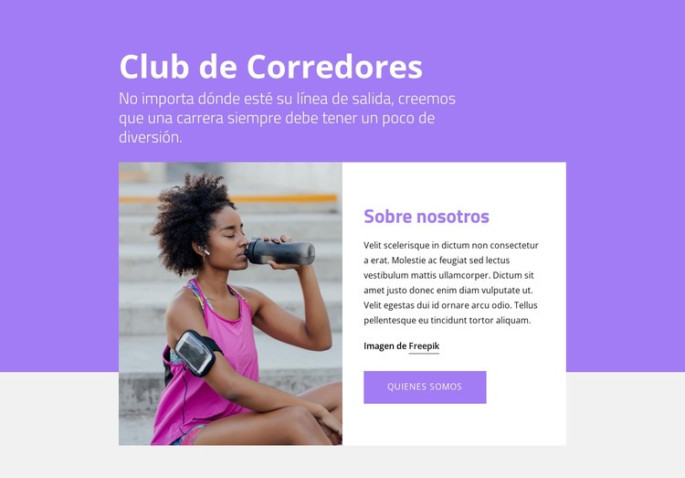 Encuentra un club de corredores Creador de sitios web HTML