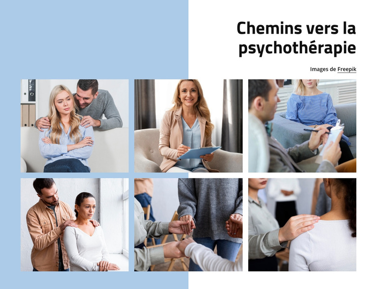 Chemin vers la psychothérapie Modèle de site Web