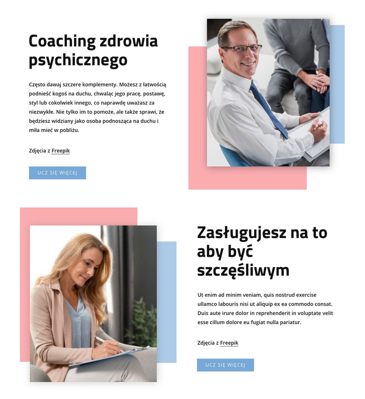 Coaching zdrowia psychicznego Motyw WordPress