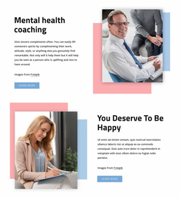 Theme Layout Functionality For Mental Health Coaching