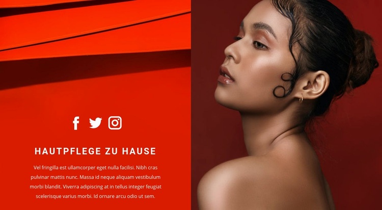 Selbstpflege zu Hause HTML5-Vorlage